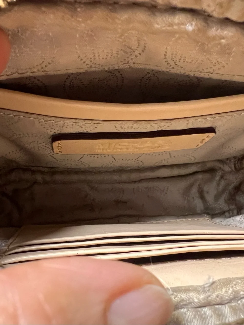 Michael Kors Brown and Tan Logo Crossbody Bag
